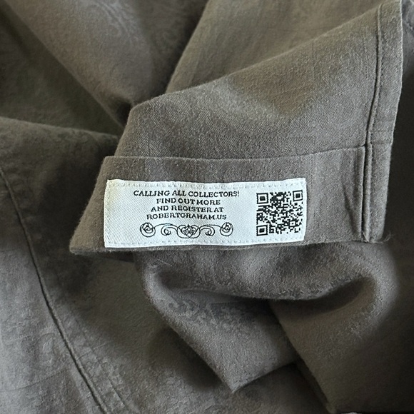 Robert Graham Textured Jacquard Long Sleeve Button Down Shirt Grey Men’s Large - Picture 7 of 8